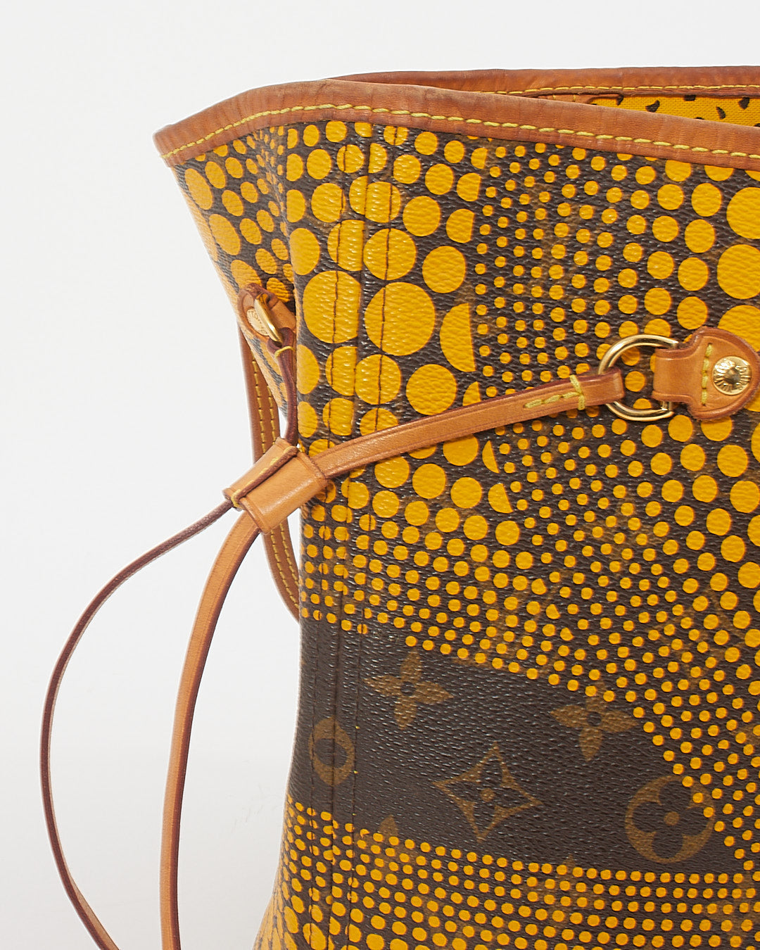 Louis Vuitton x Yayoi Kusama Yellow Monogram Waves Neverfull MM Tote