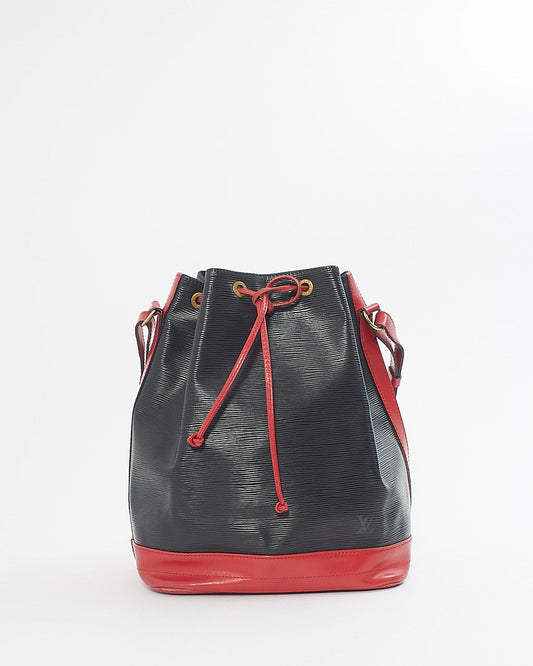 Louis Vuitton Black and Red Epi Leather Noe GM