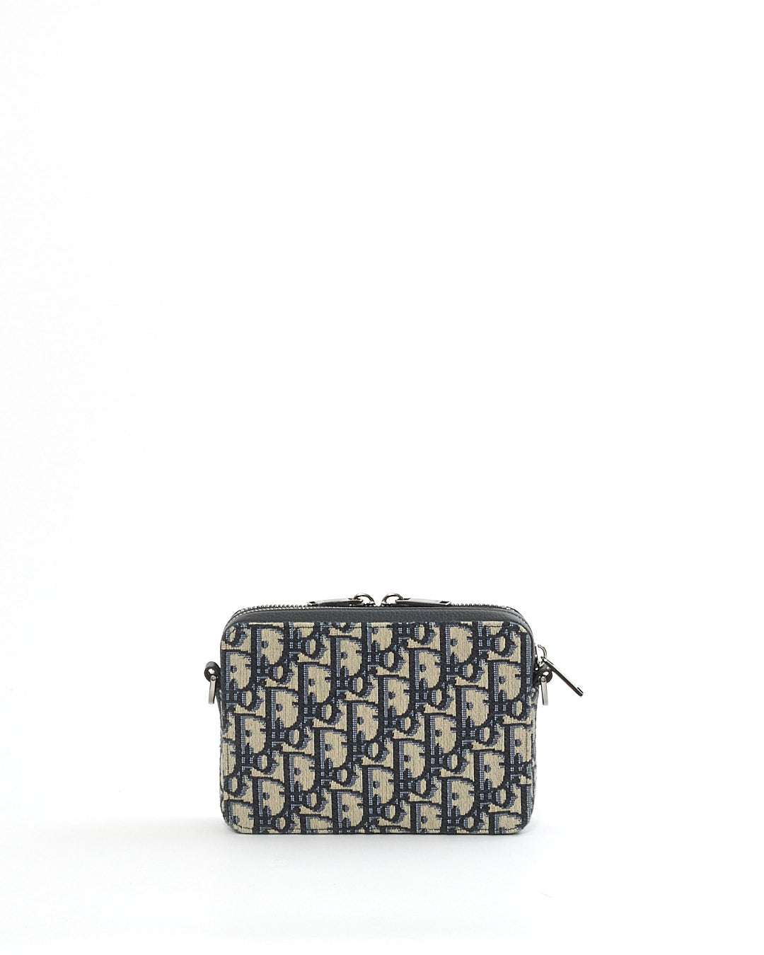 Dior Beige/Navy Oblique Pouch with Shoulder Strap Crossbody