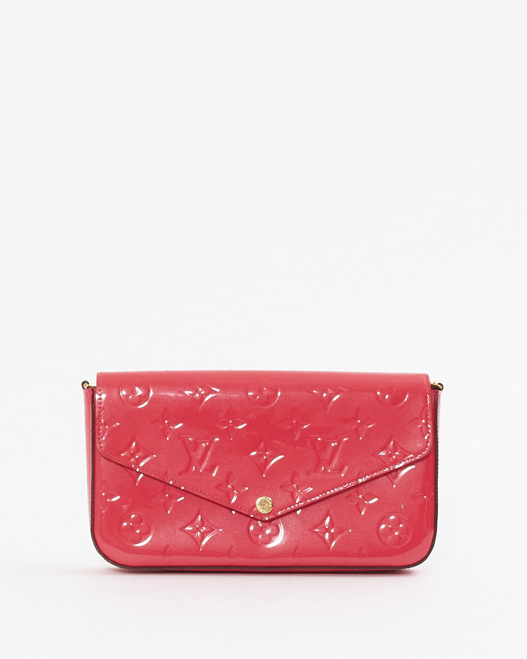 Louis Vuitton Pink Monogram Vernis Felicie Wallet On Chain Bag