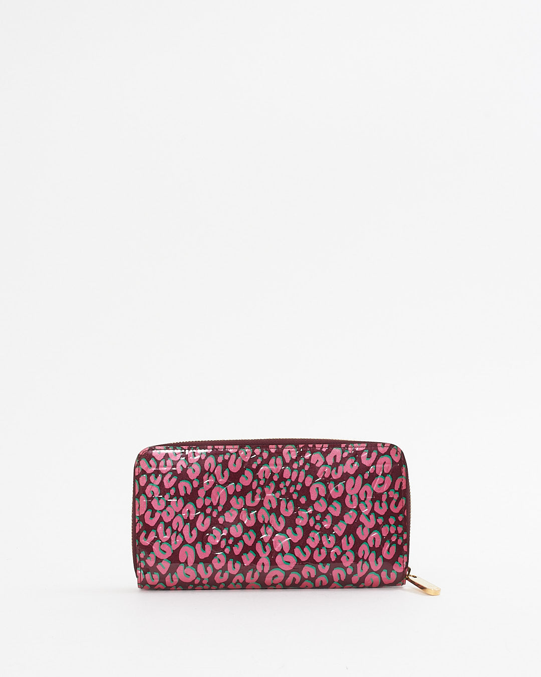 Louis Vuitton Pink Monogram Vernis Leopard Long Zippy Wallet