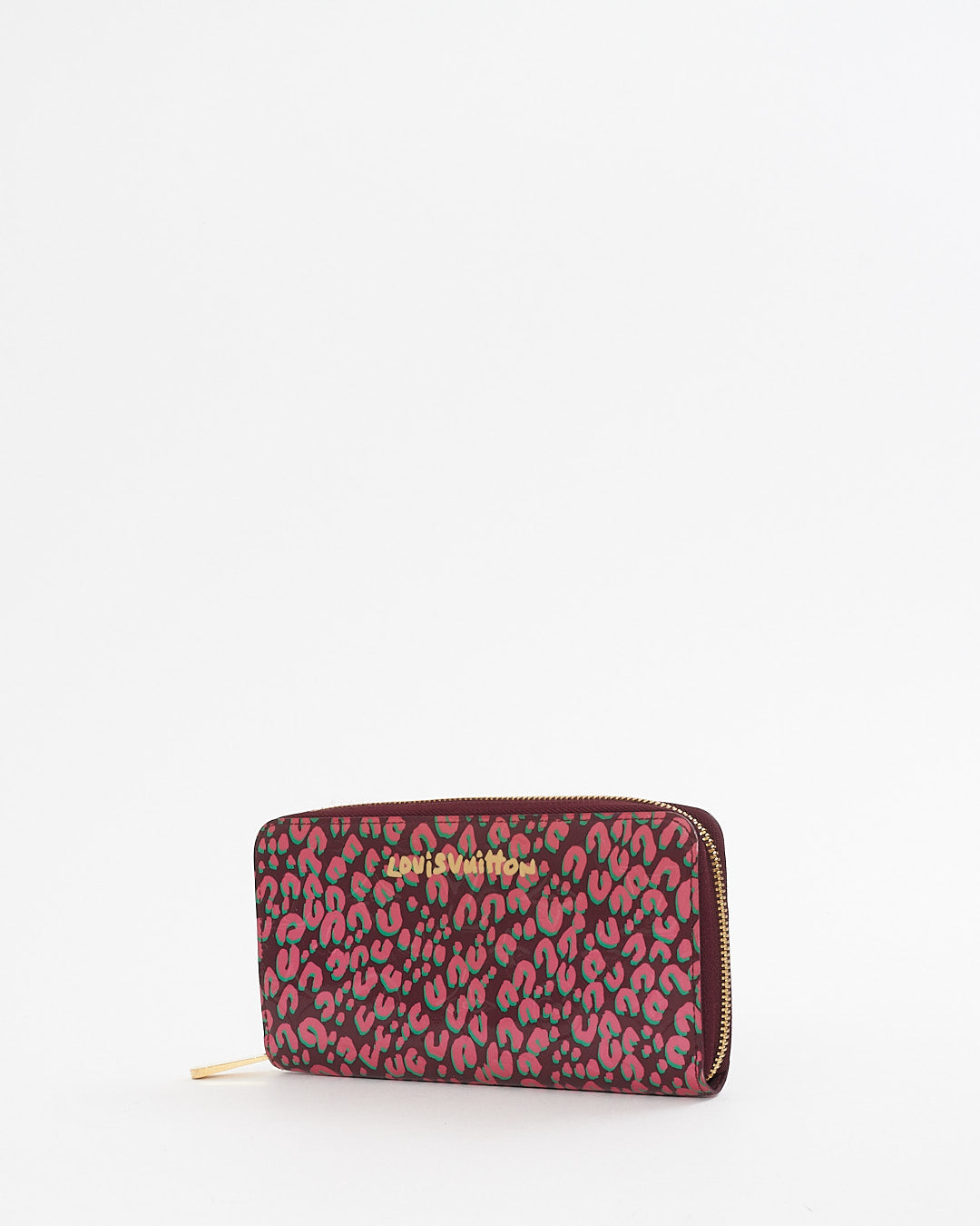Louis Vuitton Pink Monogram Vernis Leopard Long Zippy Wallet