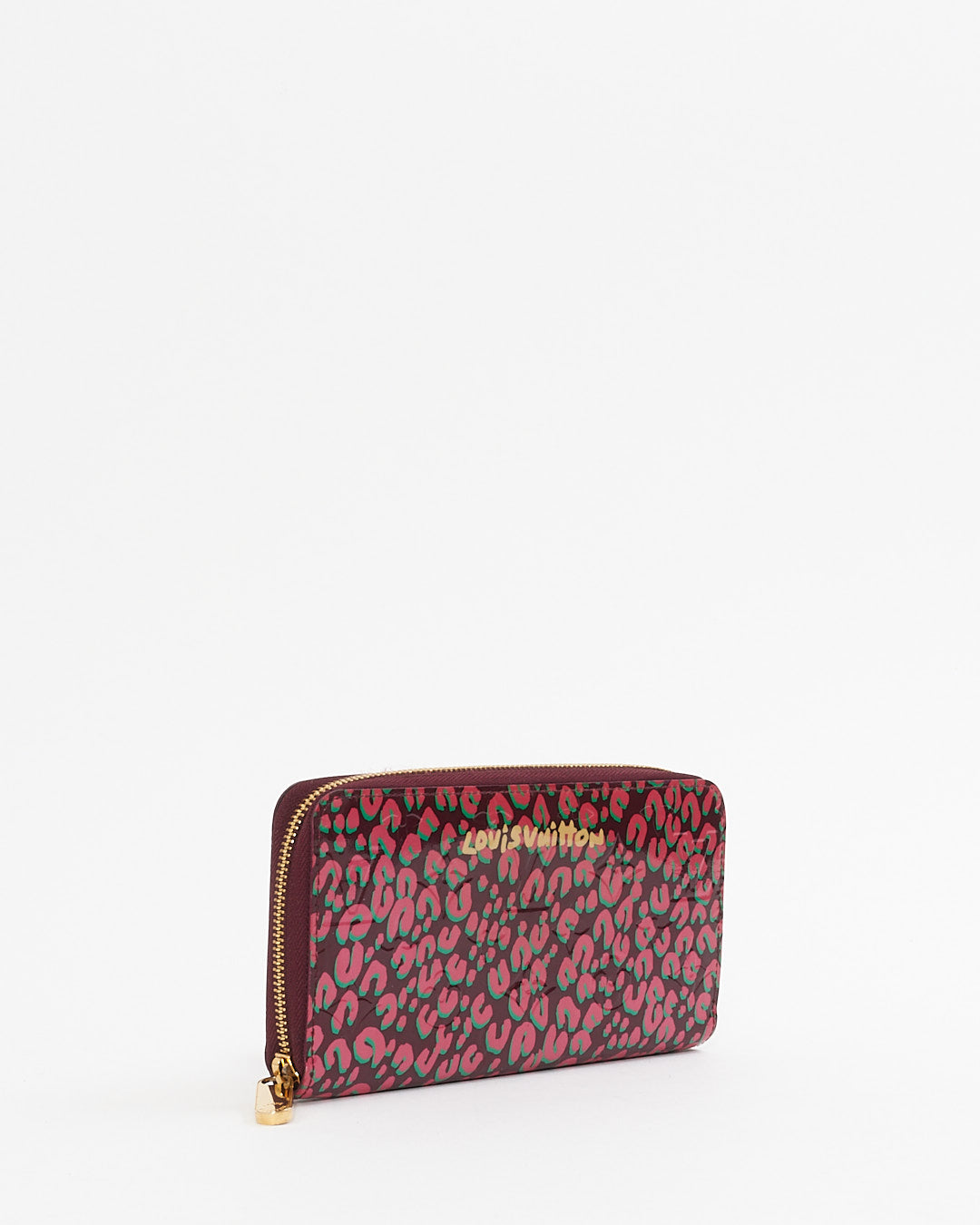 Louis Vuitton Pink Monogram Vernis Leopard Long Zippy Wallet