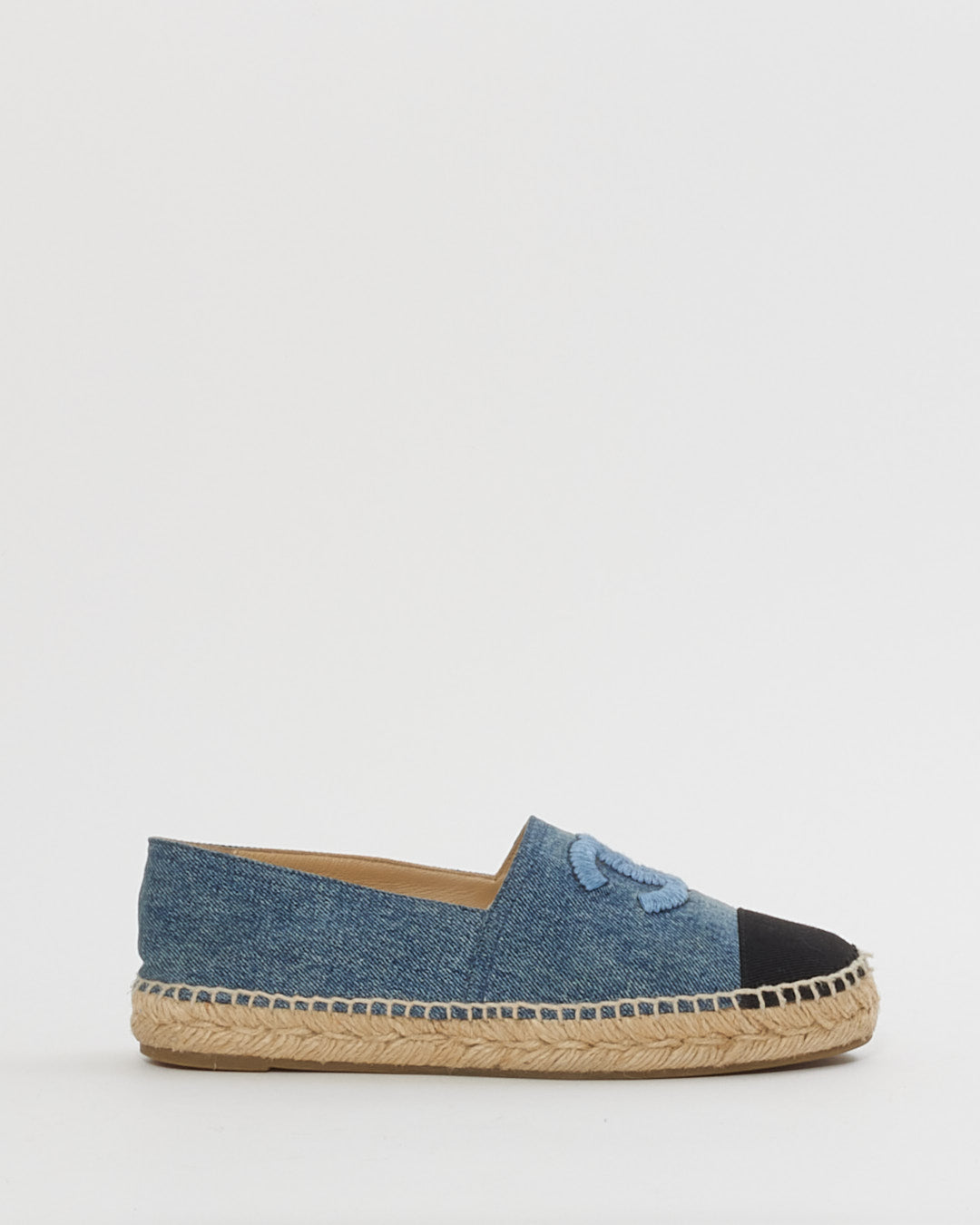 Chanel Blue Denim Blue Espadrilles- 39