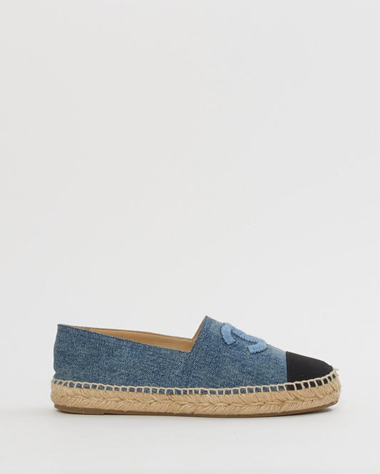 Chanel Blue Denim Blue Espadrilles- 39