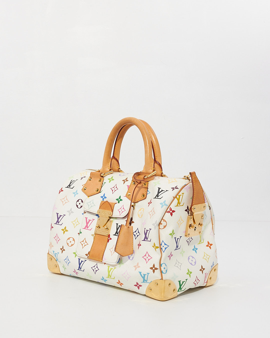 Louis Vuitton White/ Multi Monogram Speedy 30
