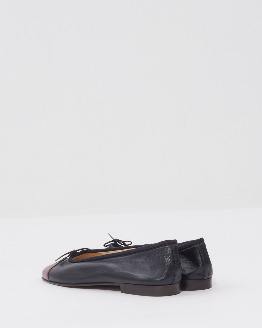 Chanel Black/Burgundy CC Ballerina Flats - 41
