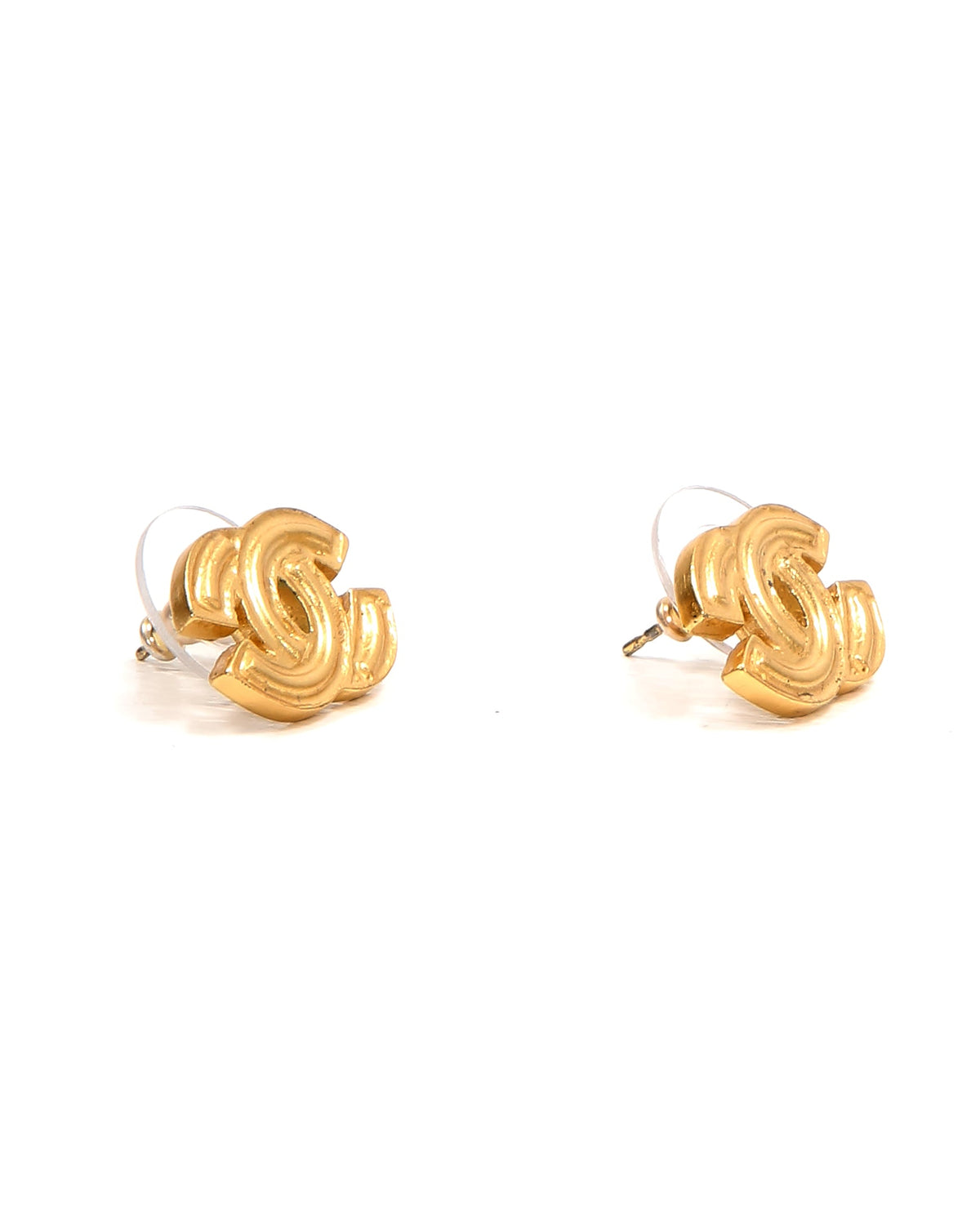 Chanel Gold CC Logo Earrings