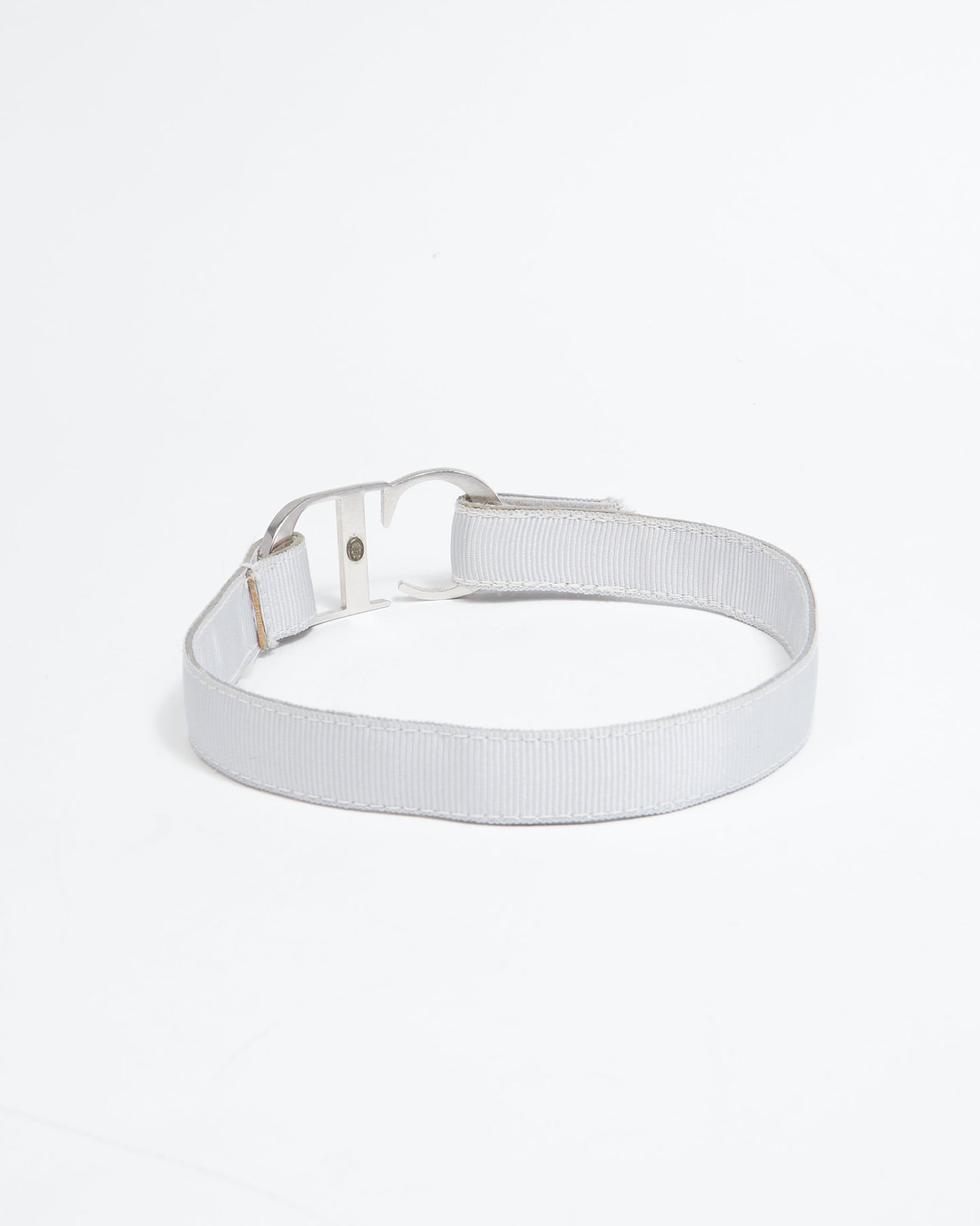 Dior Vintage Silver CD Fabric Chocker - S