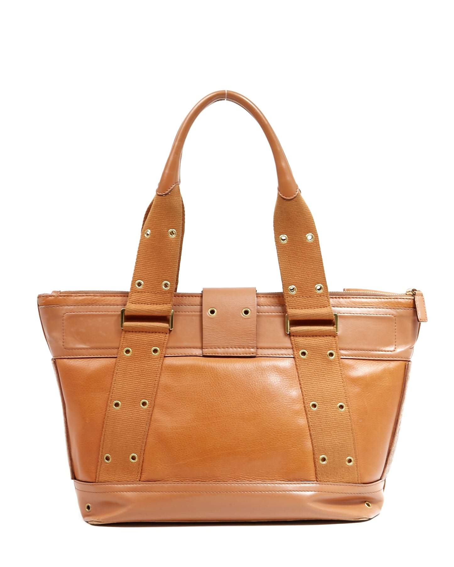 Dior Vintage Tan Leather Street Chic Top Handle Tote Bag