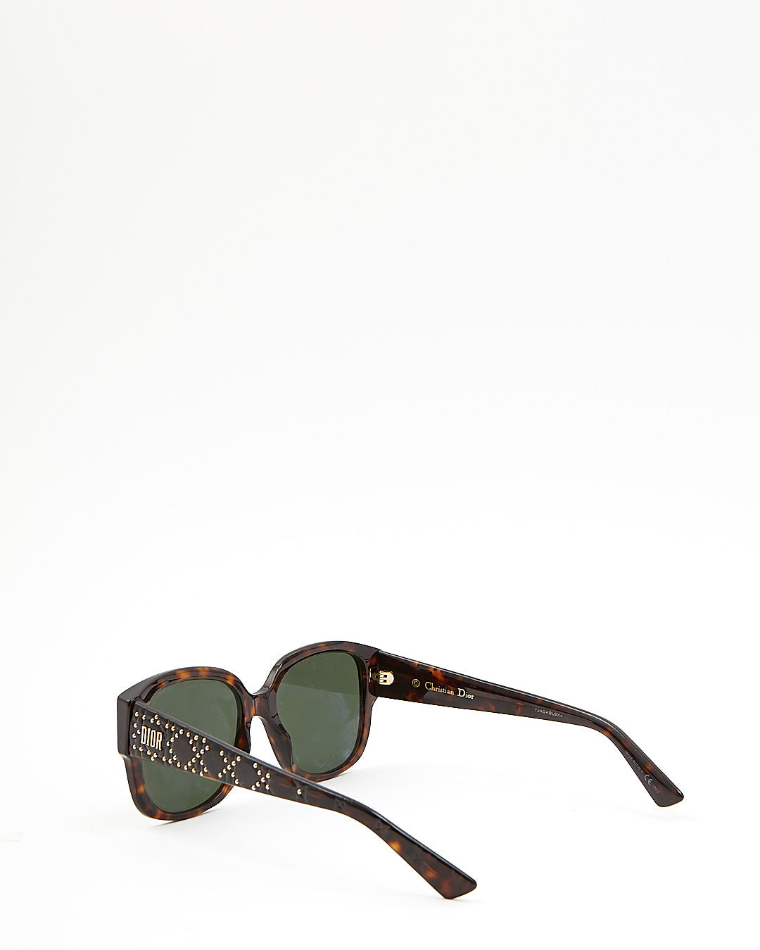 Dior Brown Tortoise Cannage Studded LadyDiorStuds Sunglasses