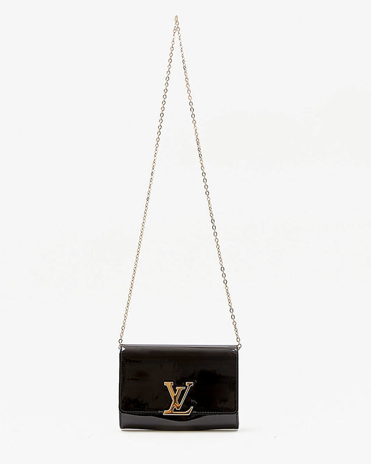 Louis Vuitton Black Vernis Leather Louise PM Chain Bag