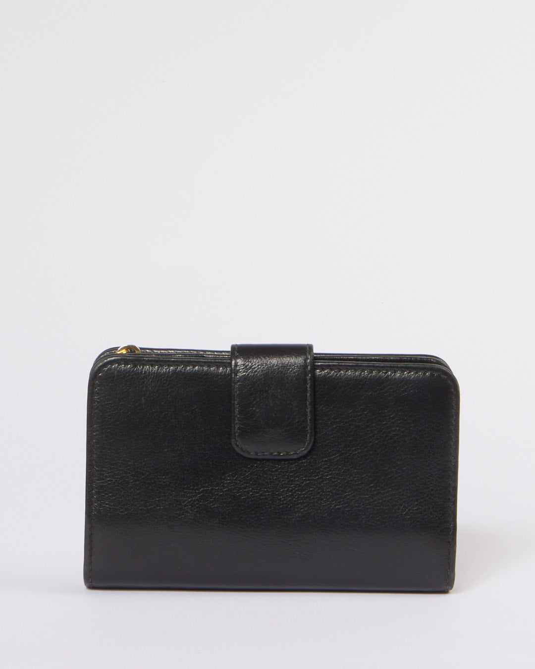 Prada Black Leather Compact Wallet
