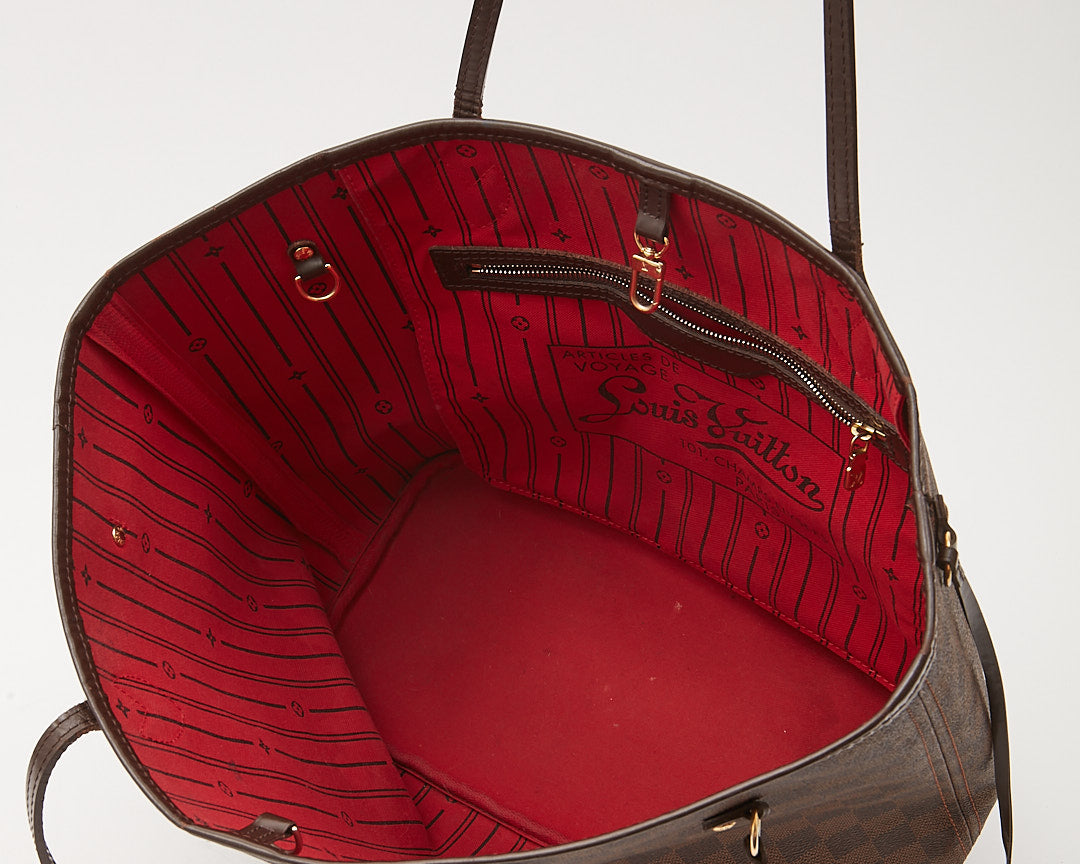 Louis Vuitton Damier Ebene Canvas Neverfull MM Tote Bag