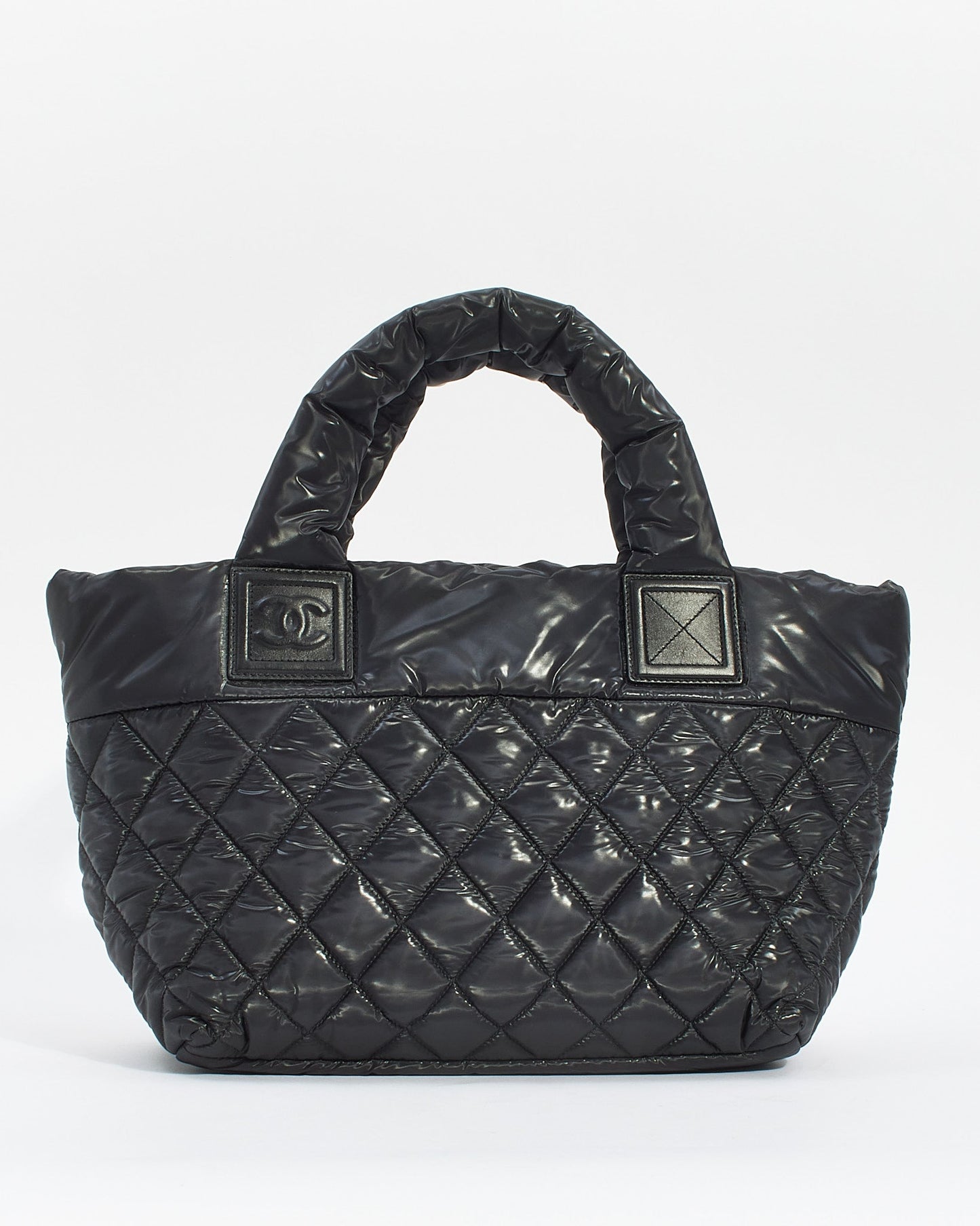 Chanel Black Nylon Quilted Coco Cocoon Reversible Small Tote