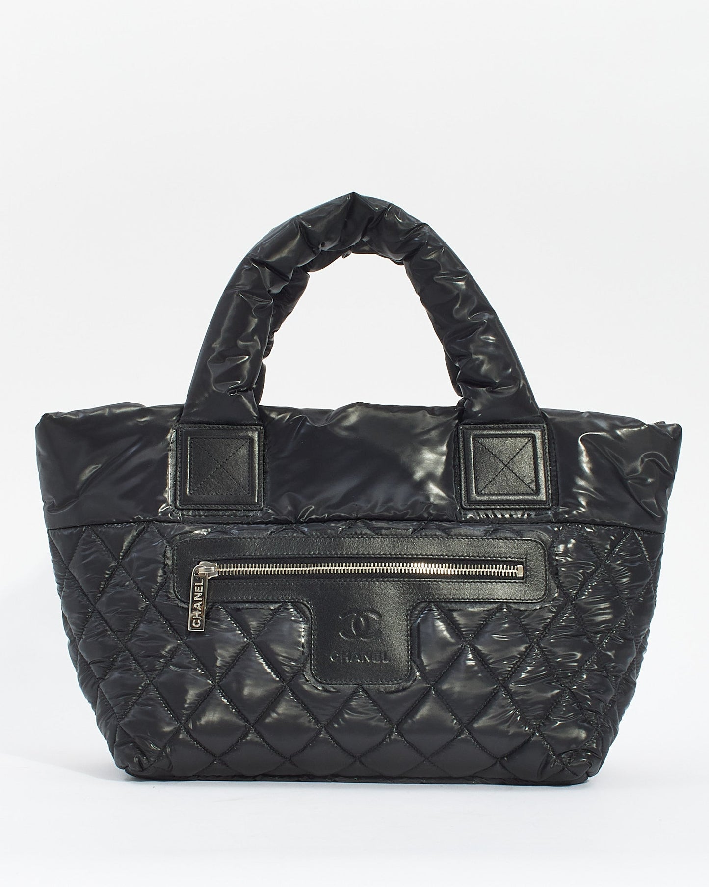 Chanel Black Nylon Quilted Coco Cocoon Reversible Small Tote