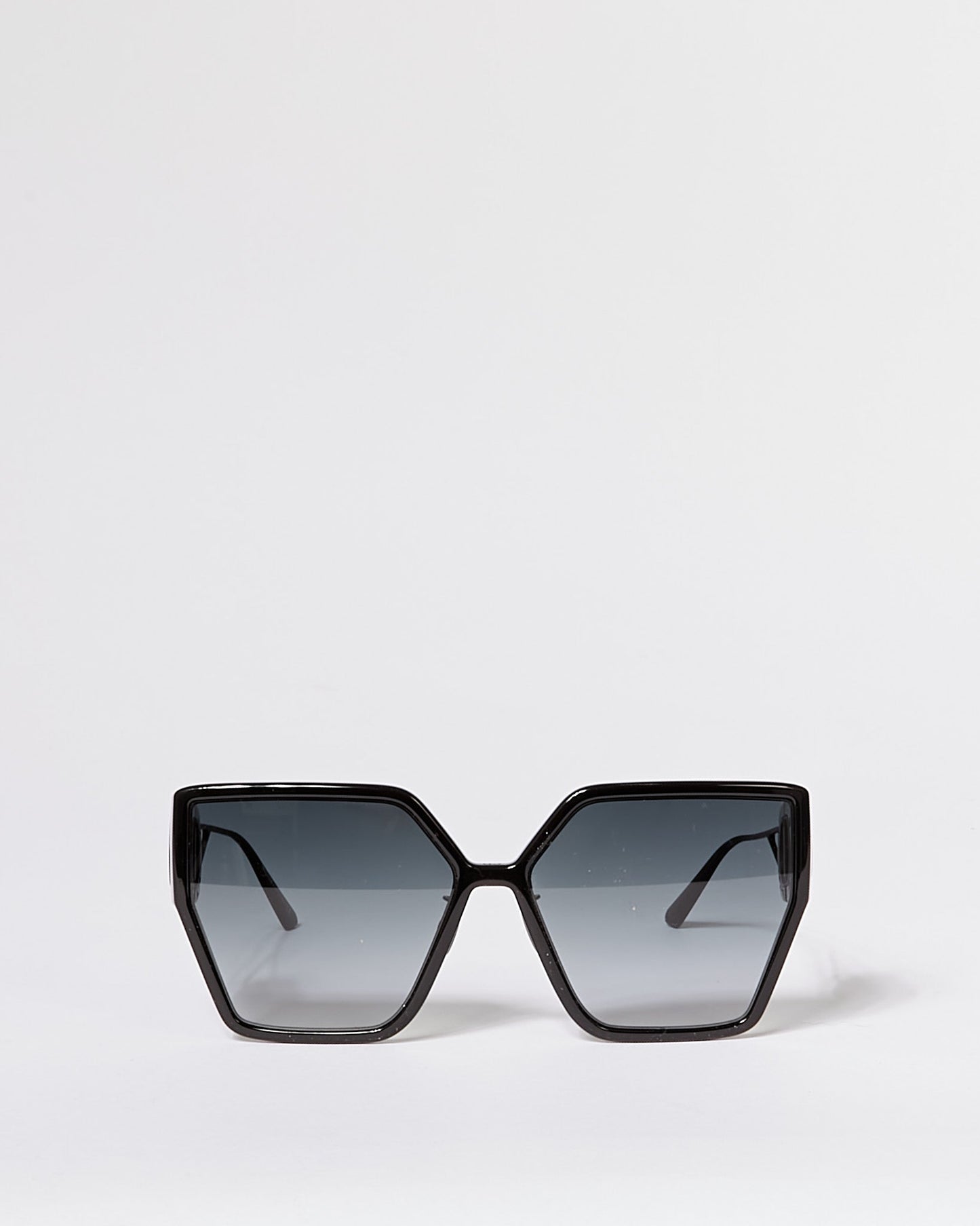 Dior Black CD Logo 30 Montaigne Square Oversized Sunglasses