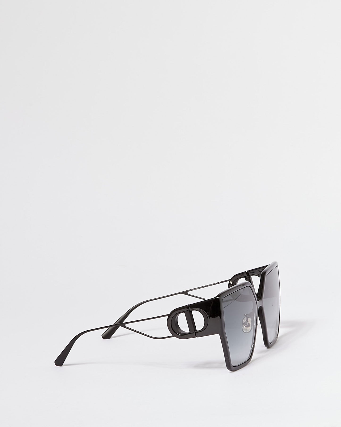 Dior Black CD Logo 30 Montaigne Square Oversized Sunglasses