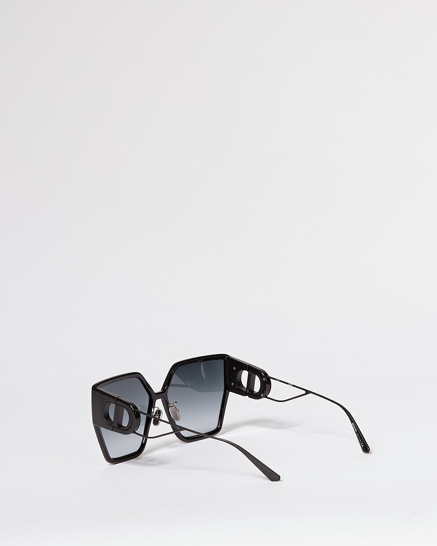 Dior Black CD Logo 30 Montaigne Square Oversized Sunglasses