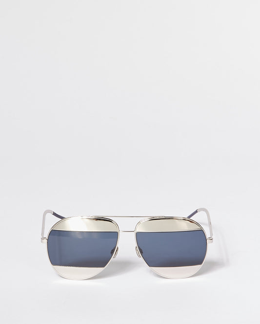 Dior Silver Dior Split1 Aviator Sunglasses