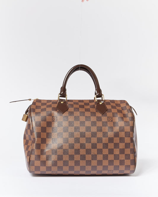 Louis Vuitton Damier Ebene Canvas Speedy 30 Bag