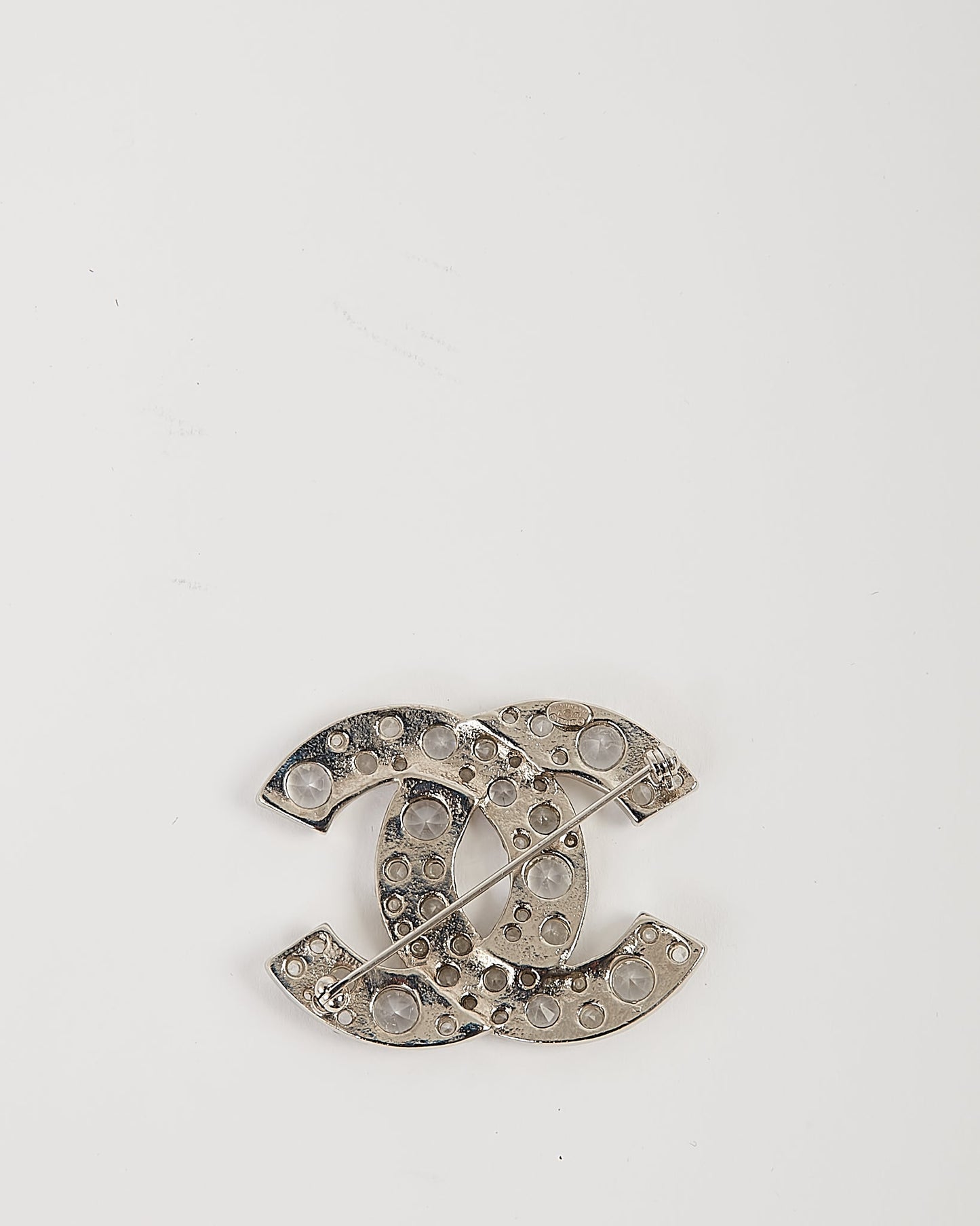 Chanel Crystal Detail CC Interlocking Logo Brooch