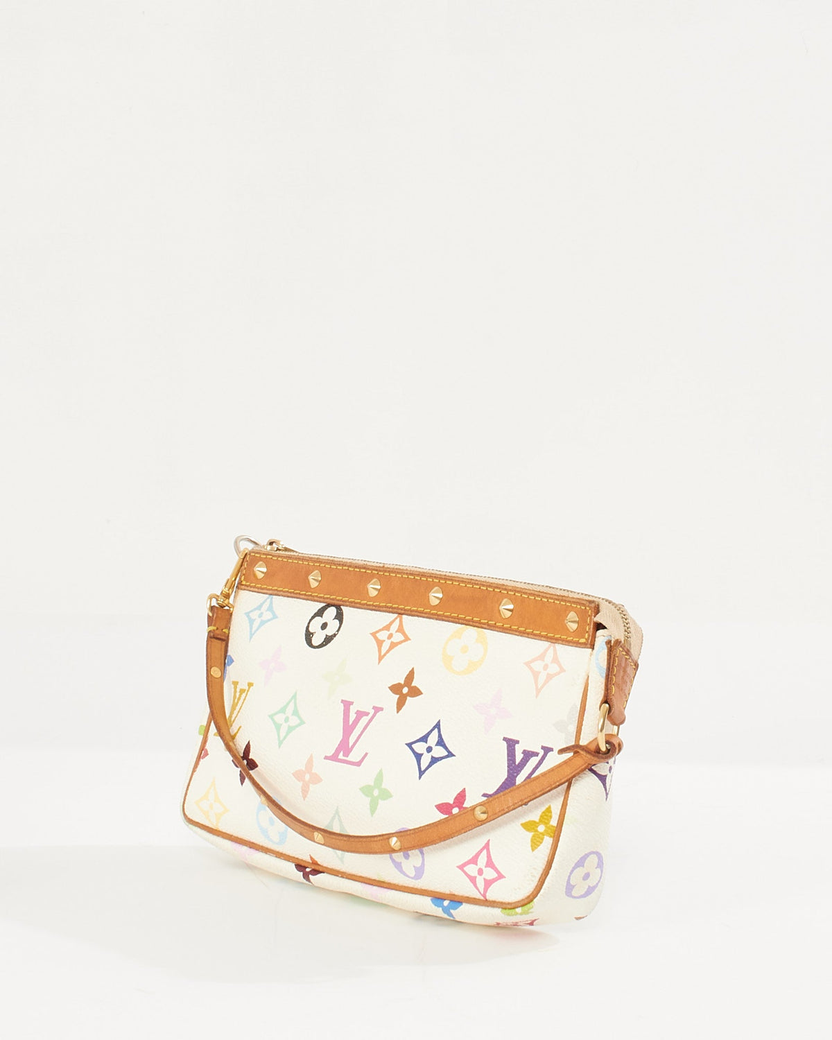 Louis Vuitton White Monogram Multicolore Canvas Pochette Accessoires