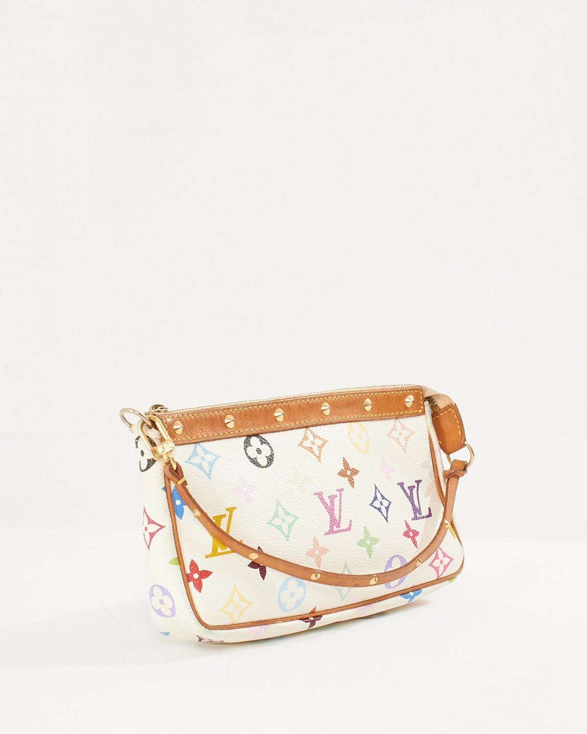 Louis Vuitton White Monogram Multicolore Canvas Pochette Accessoires