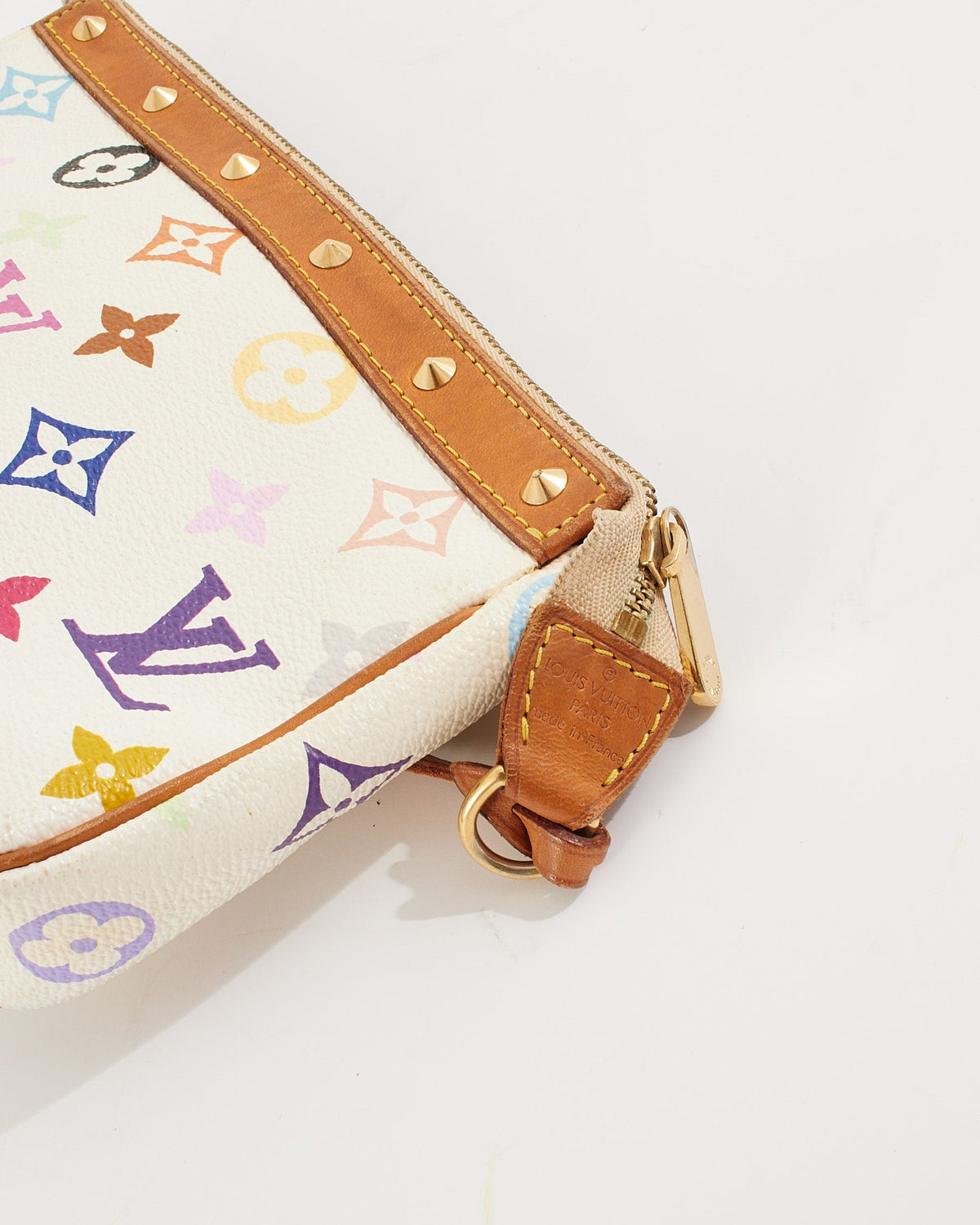 Louis Vuitton White Monogram Multicolore Canvas Pochette Accessoires