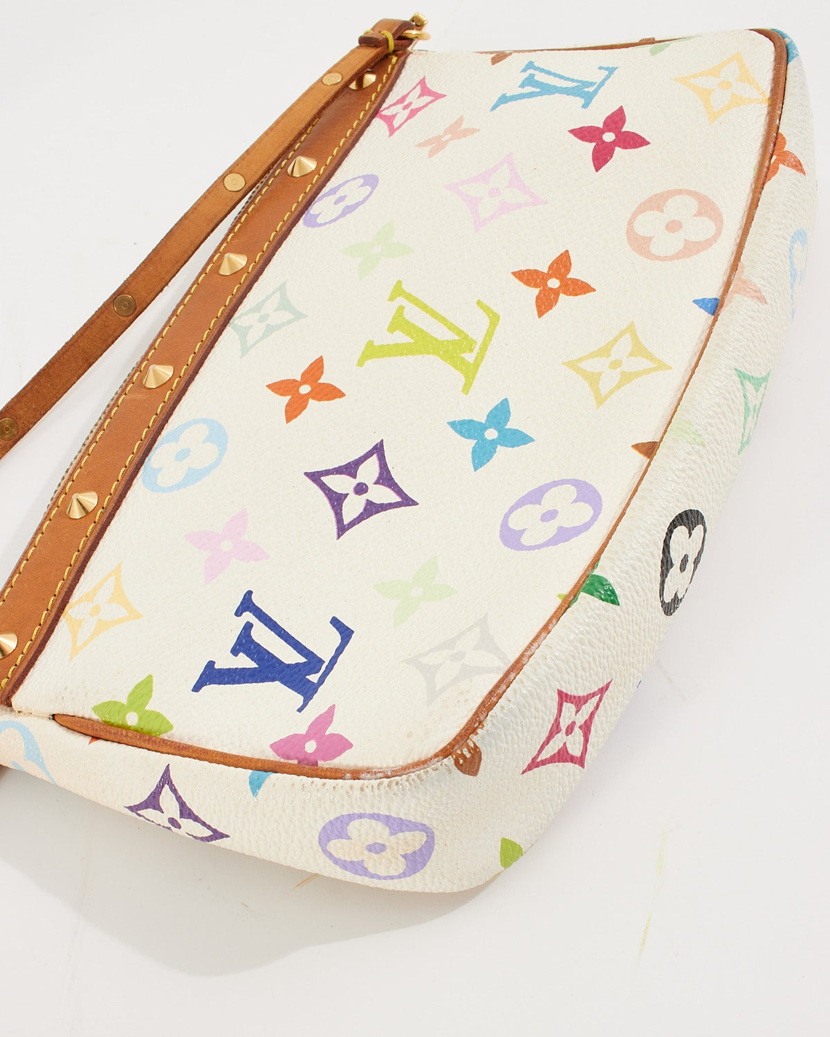 Louis Vuitton White Monogram Multicolore Canvas Pochette Accessoires