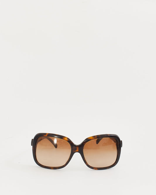 Chanel Brown Tortoise 5171 Ribbon Bow Oversized Sunglasses