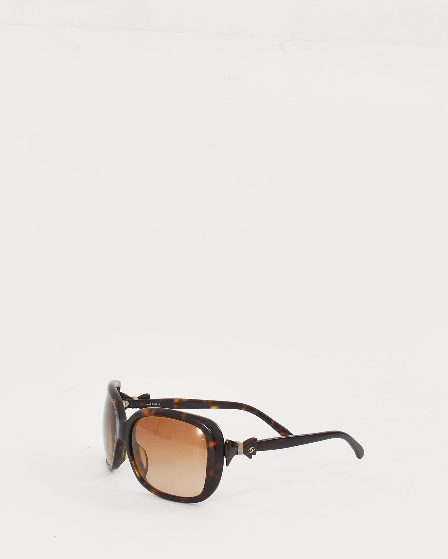 Chanel Brown Tortoise 5171 Ribbon Bow Oversized Sunglasses