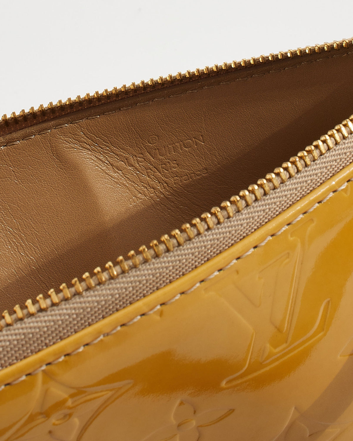 Louis Vuitton Yellow Monogram Vernis Lexington Pochette Bag