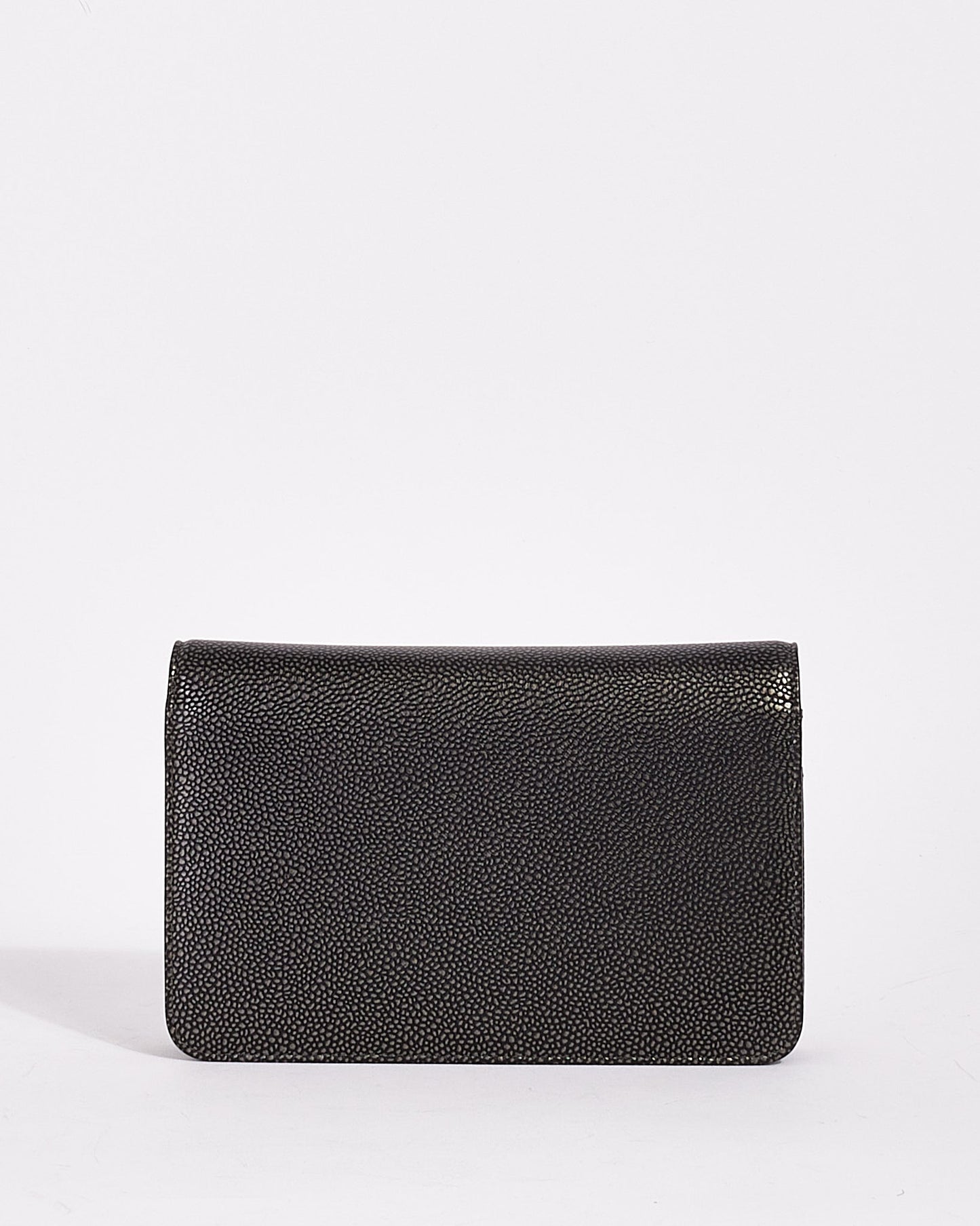 Chanel Dark Metallic Caviar Leather Timeless Wallet on Chain SHW