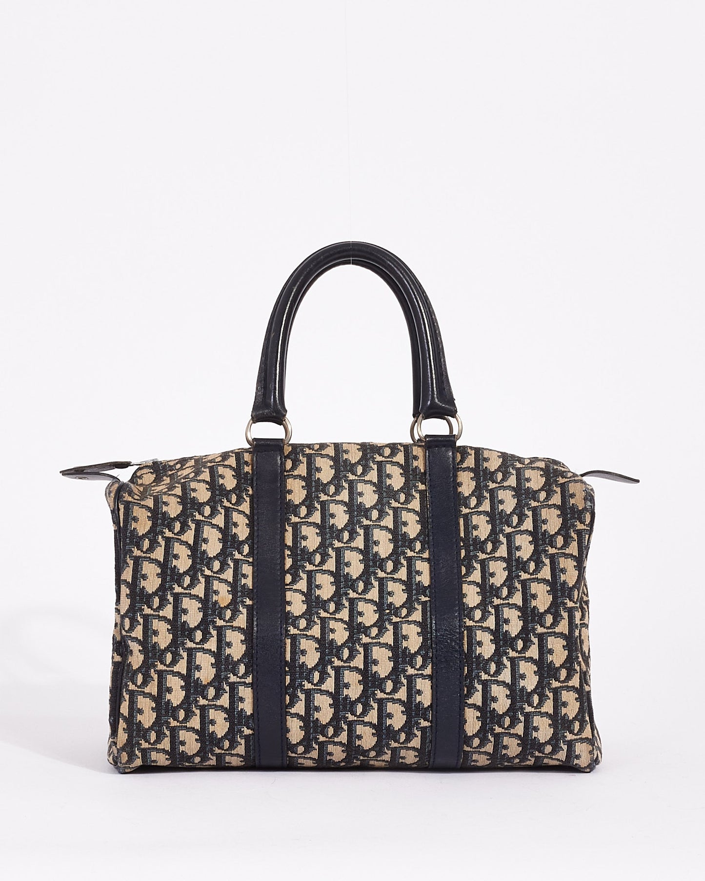 Dior Blue Oblique Canvas Diorissimo Boston Tote Bag