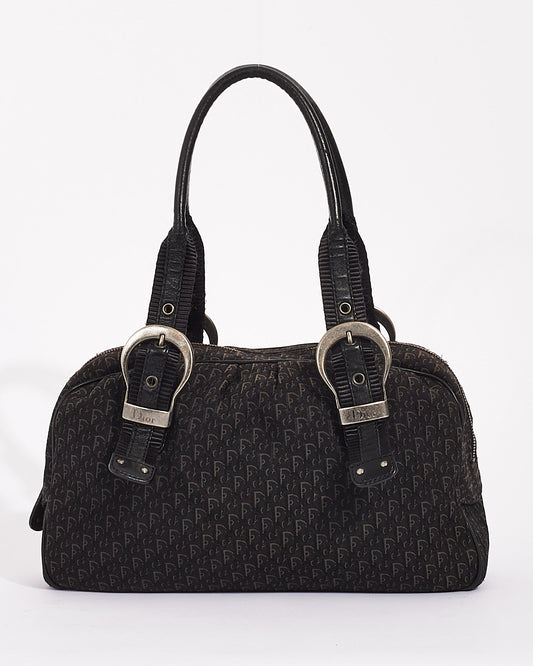 Dior Vintage Black Diorissimo Canvas Tote Bag
