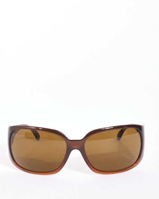 Chanel Brown Acetate 6014 CC Logo Sunglasses