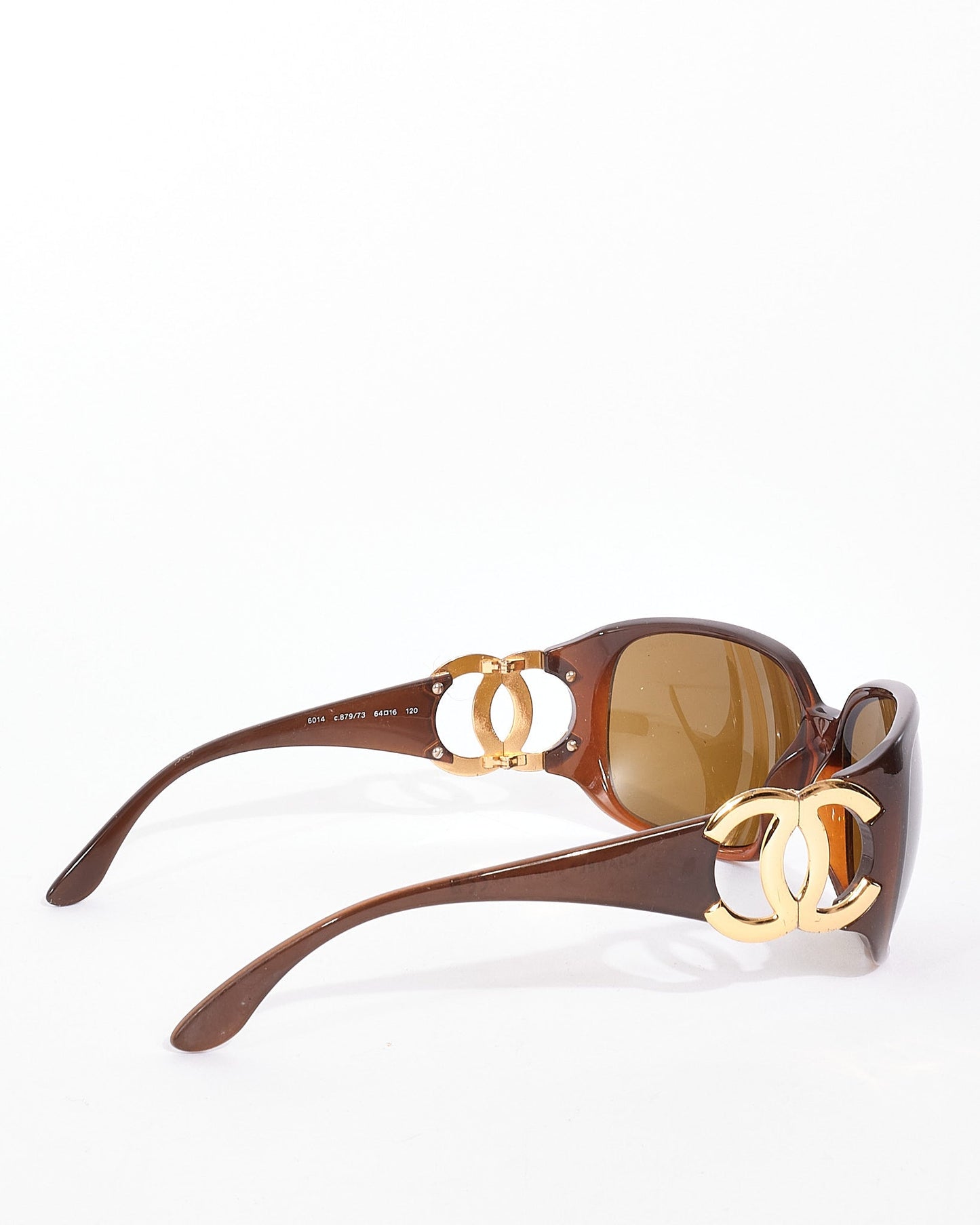 Chanel Brown Acetate 6014 CC Logo Sunglasses