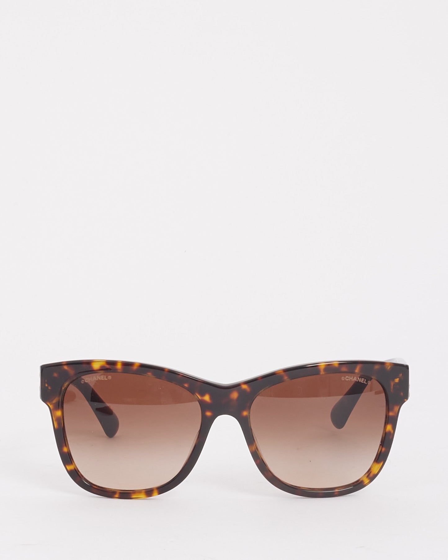 Chanel Brown Tortoise Acetate Butterfly 5380 Sunglasses