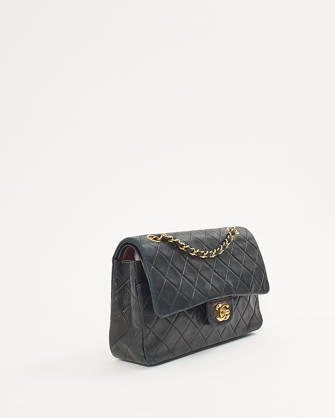 Chanel Black Lambskin Vintage 24K Gold Plated Medium Classic Double Flap Bag
