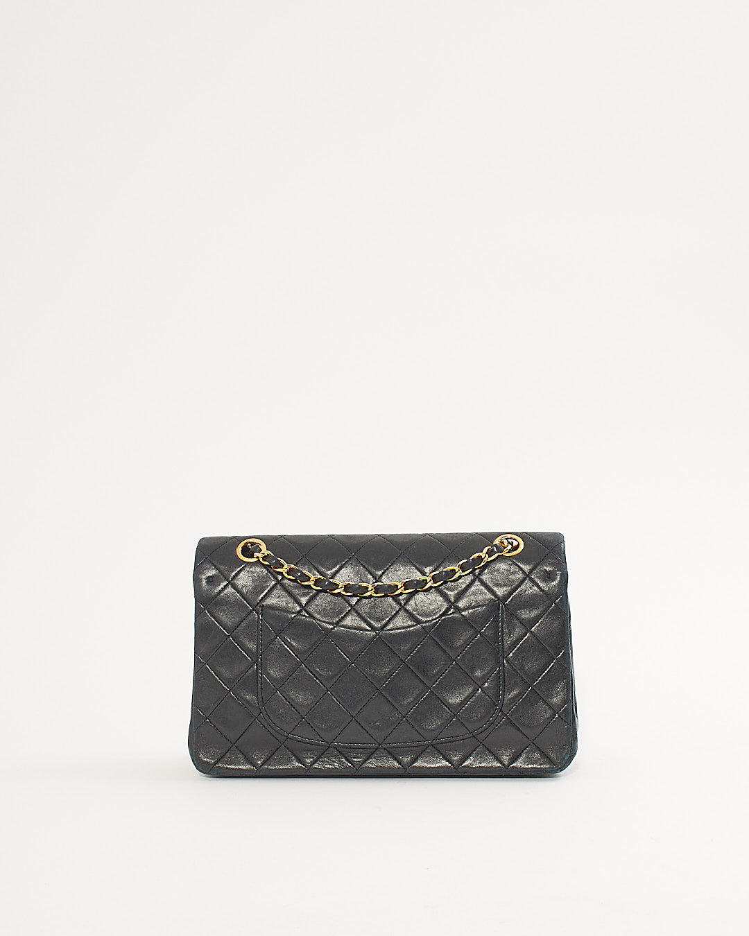 Chanel Black Lambskin Vintage 24K Gold Plated Medium Classic Double Flap Bag