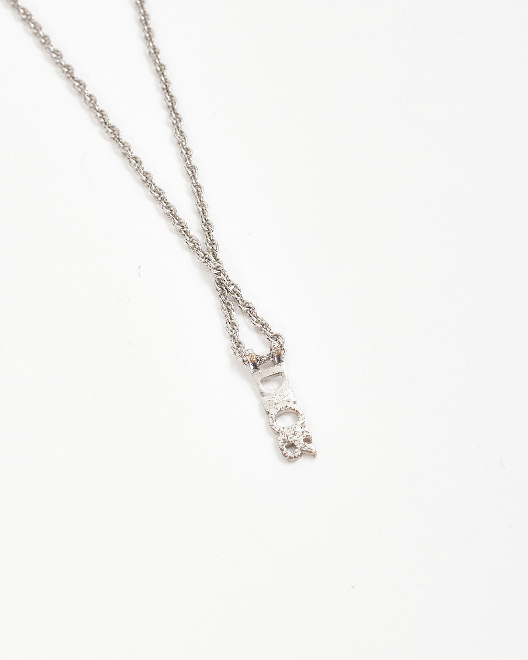 Dior Silver Chain Logo Necklace