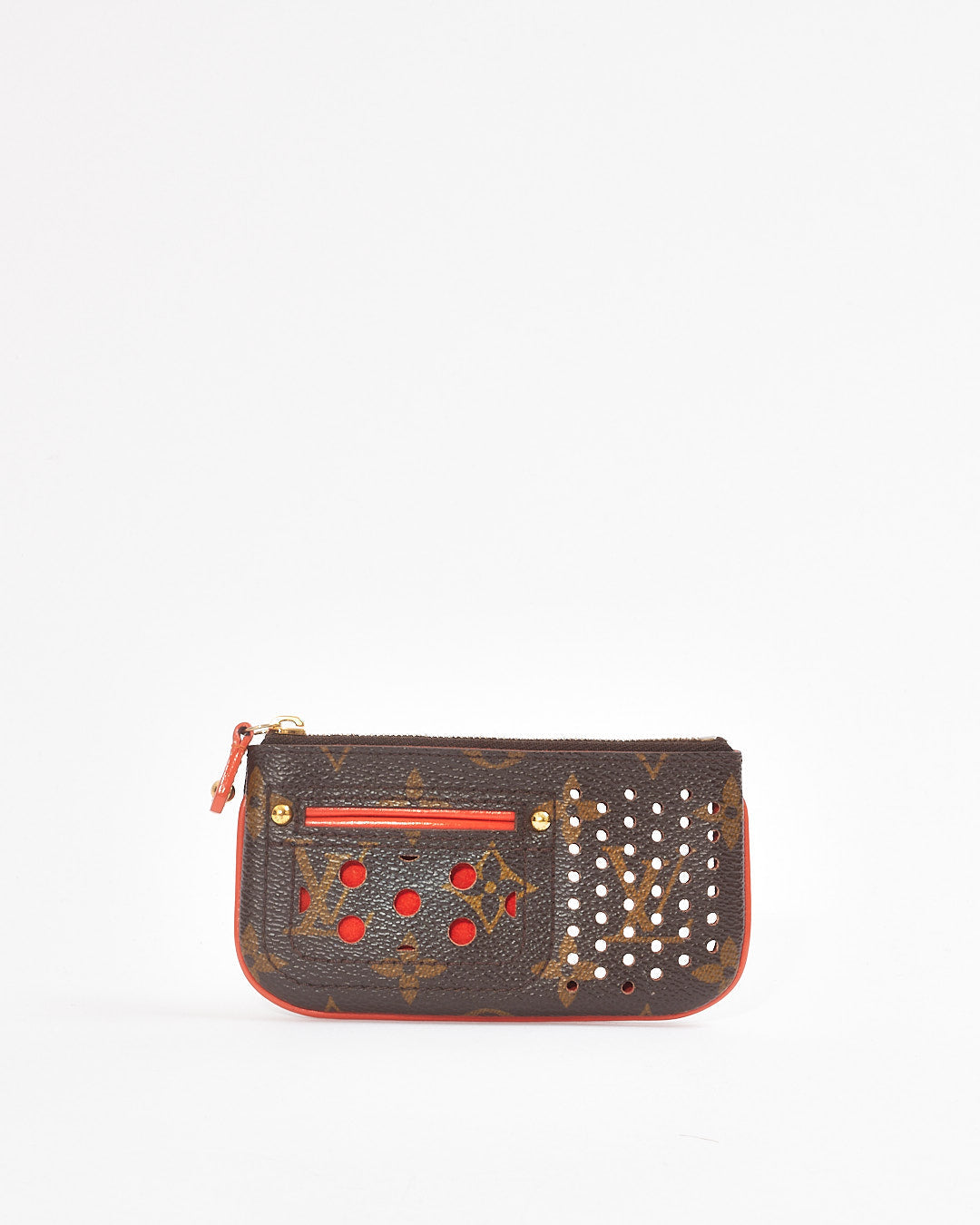 Louis Vuitton Orange Monogram Canvas Perforated Key Pouch