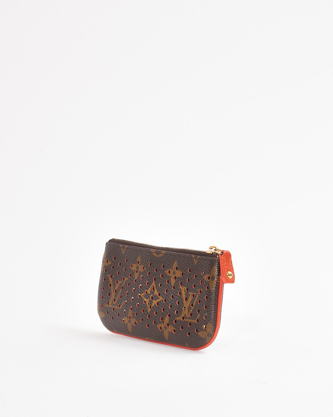 Louis Vuitton Orange Monogram Canvas Perforated Key Pouch