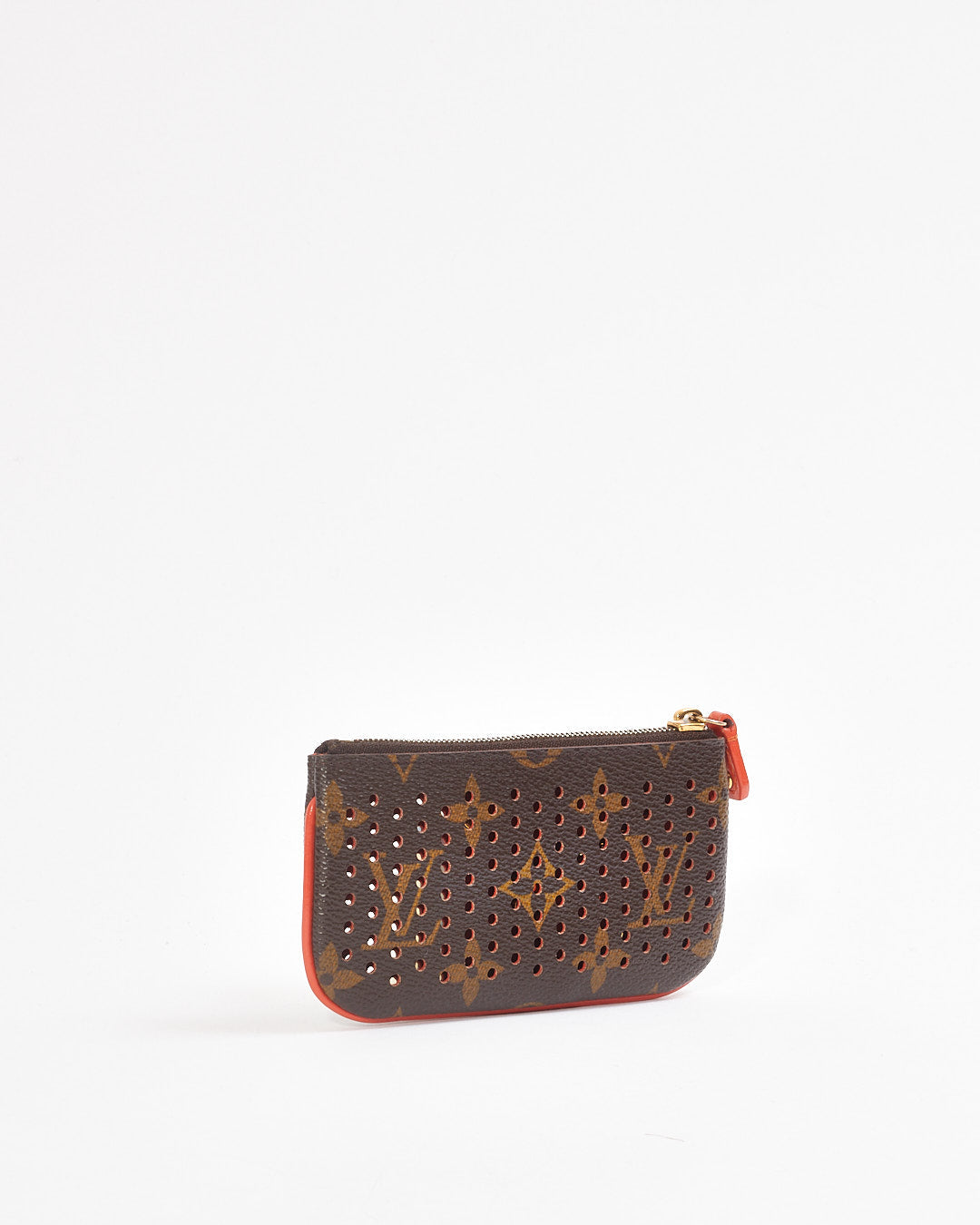 Louis Vuitton Orange Monogram Canvas Perforated Key Pouch