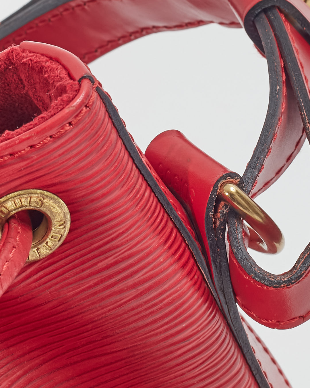 Louis Vuitton Red Epi Leather Noe Bucket Bag