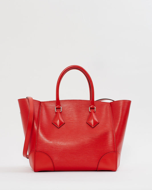Louis Vuitton Red Epi Leather Phenix MM Tote Bag
