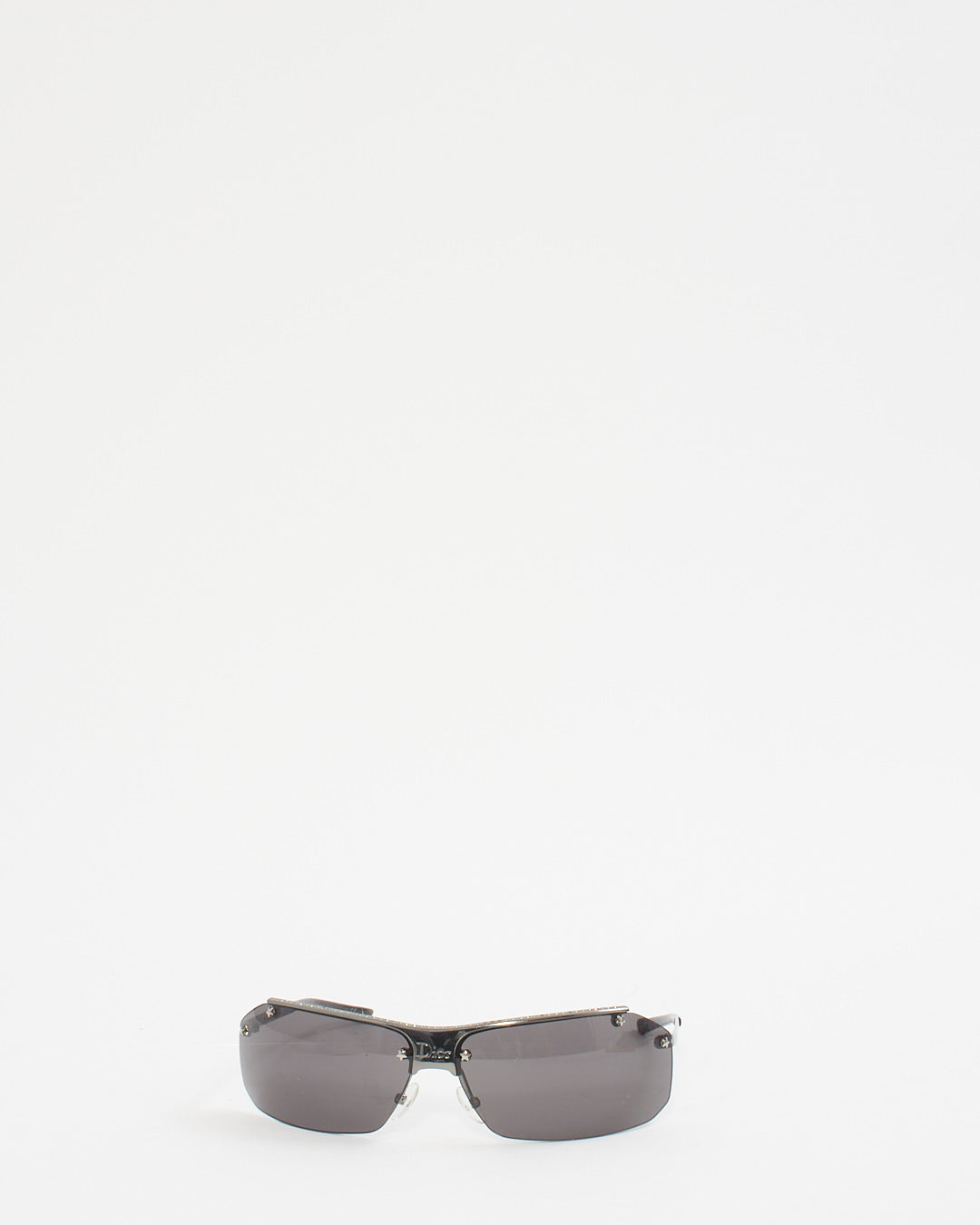 Dior Black/ Rhinestone Detail Dior Hit 2 Sunglasses