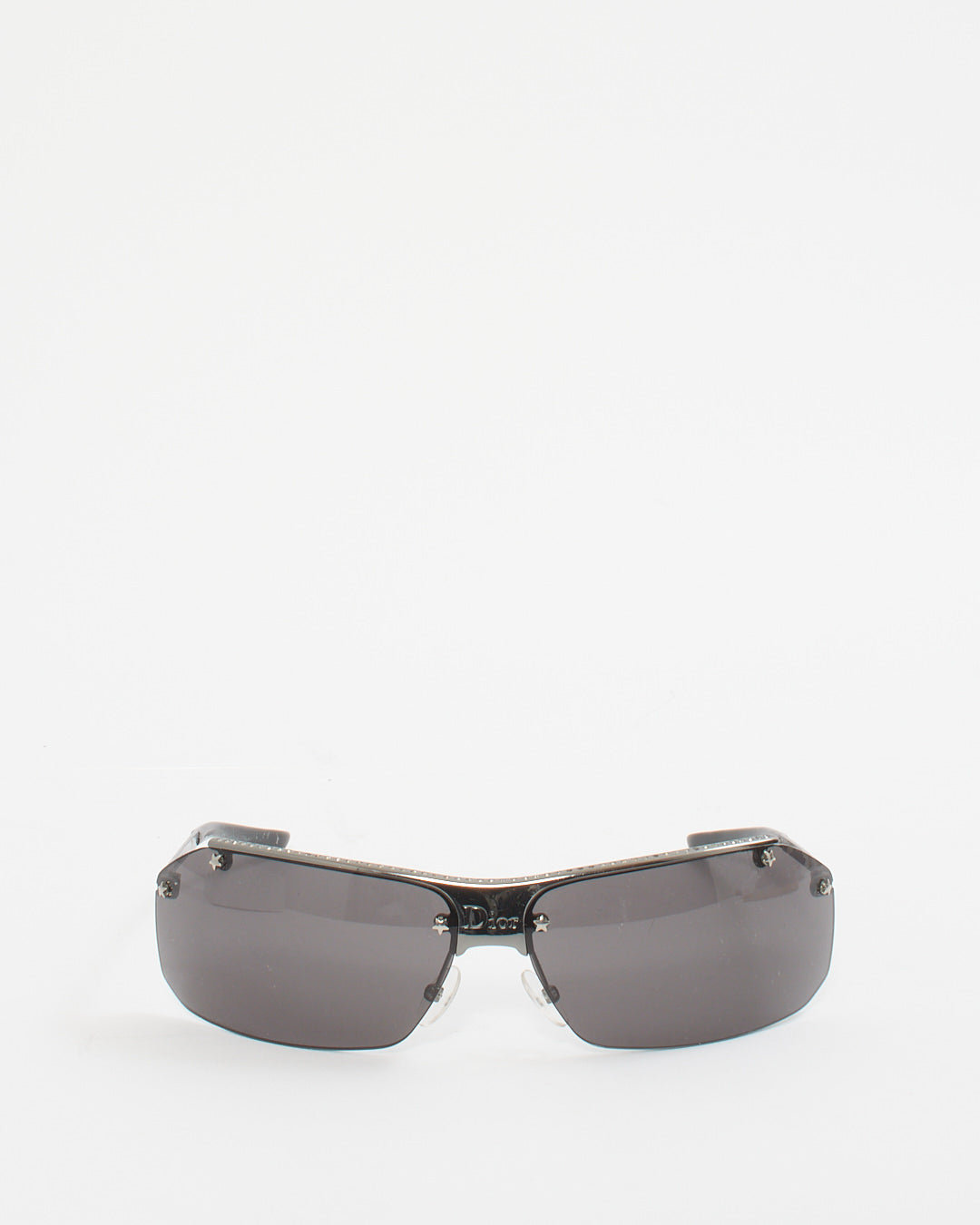 Dior Black/ Rhinestone Detail Dior Hit 2 Sunglasses