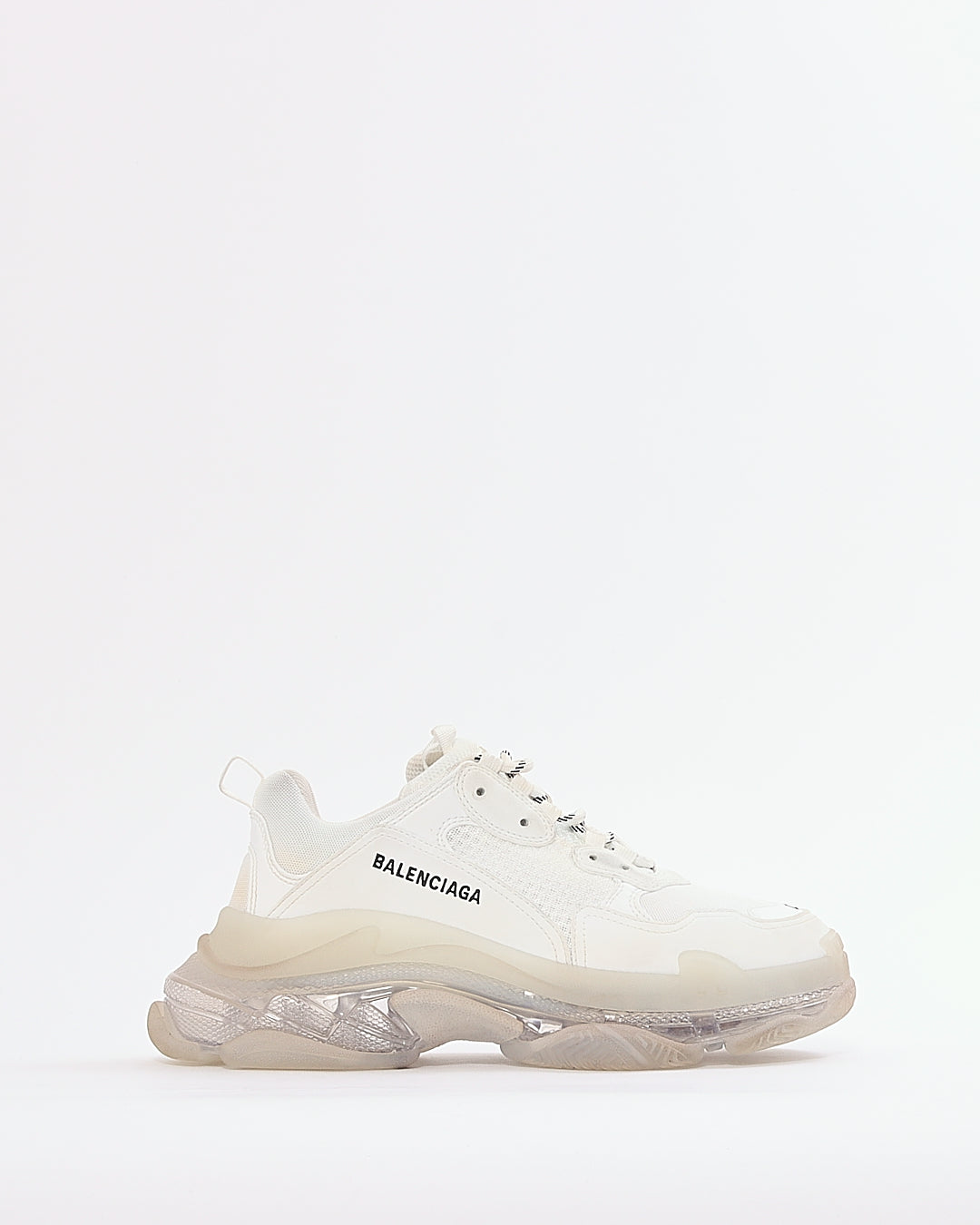 Balenciaga White Fabric/Leather Triple S Women - 41